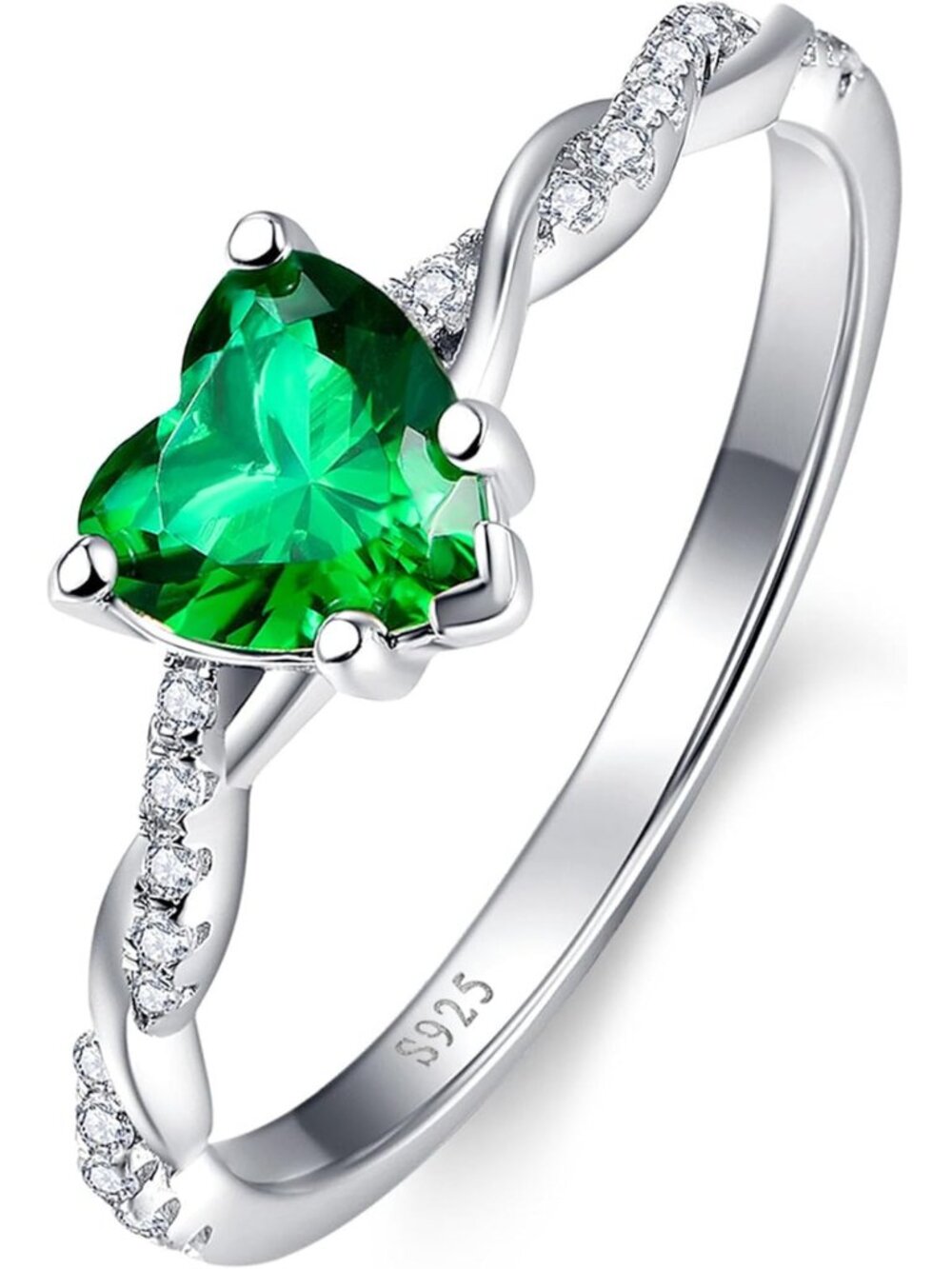 1.25ct Heart Promise Ring in 925 Sterling Silver - Elegant Women's Jewelry